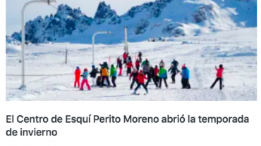 El Centro de Esquí Perito Moreno abrió la temporada de invierno