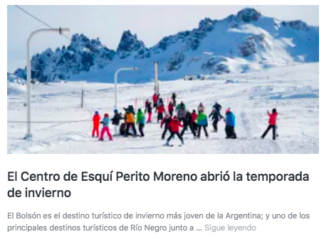 El Centro de Esquí Perito Moreno abrió la temporada de invierno